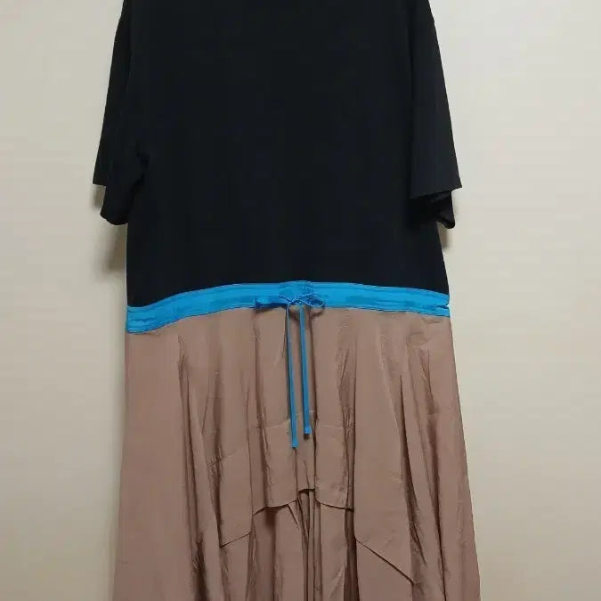 [BUNJANG] System Black and Beige Color Block Midi Dress / 한섬 시스템 원피스 82