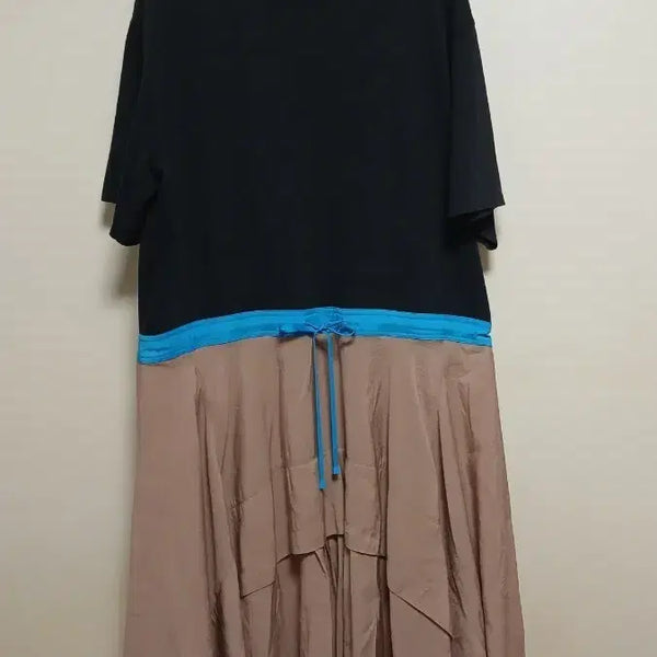[BUNJANG] System Black and Beige Color Block Midi Dress / 한섬 시스템 원피스 82