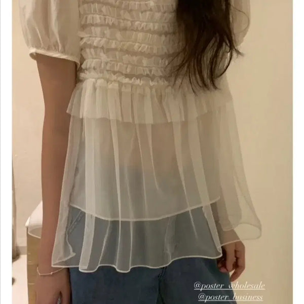 [BUNJANG] Hera Blouse White / 포스터헤라블라우스/화이트/프리사이즈