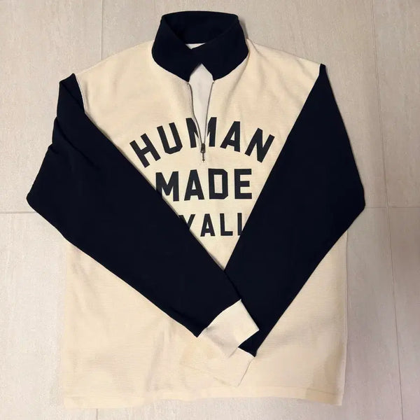 [BUNJANG] Human Made Long Sleeve Half Zip-Up / 휴먼메이드 롱 슬리브 하프집업