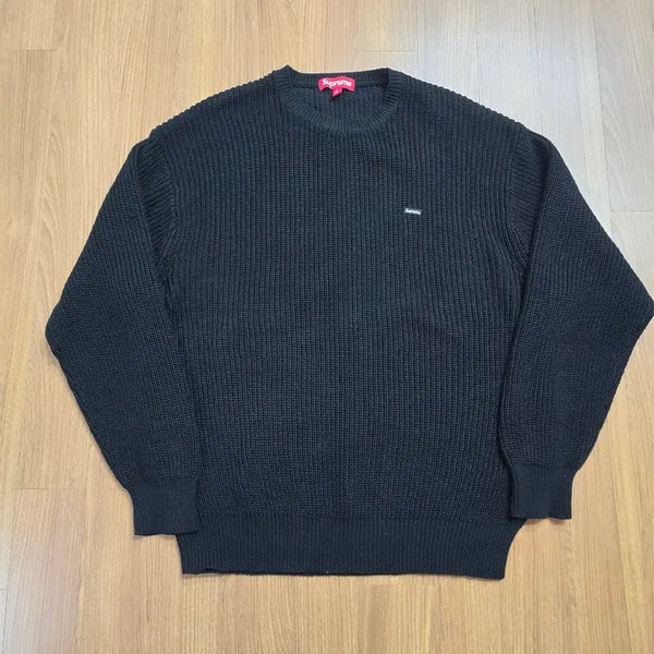 [BUNJANG] Supreme Small Box Ripped Sweater Knit Black / (L) 슈프림 스몰 박스 립드 스웨터 니트 블랙