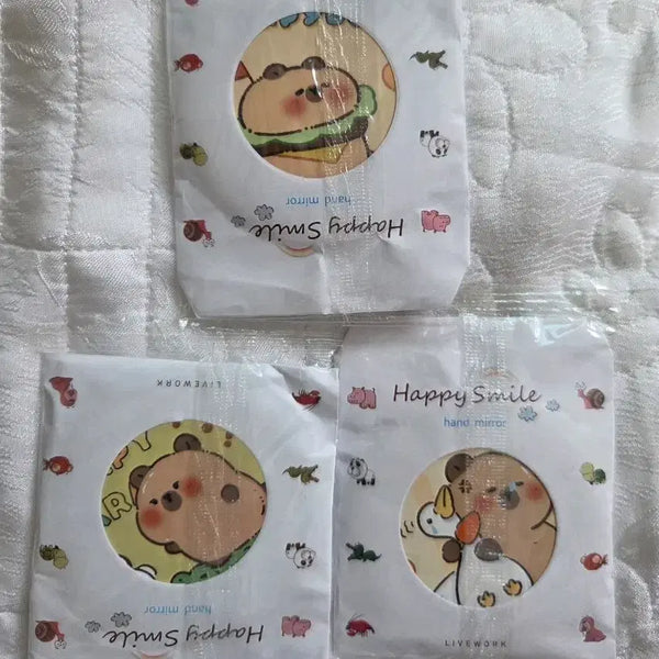 [BUNJANG] Capybara Mini Hand Mirror Set / 카피바라 미니 손거울