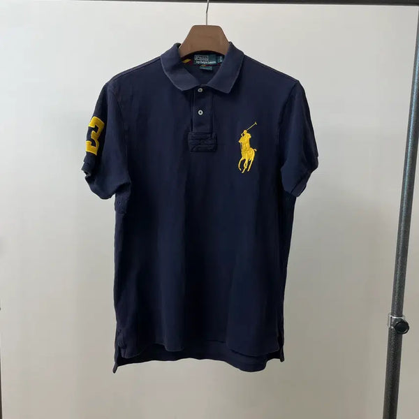 [BUNJANG] Polo Ralph Lauren Navy Big Pony Custom Fit L T-Shirt / (커스텀핏 L) 폴로 랄프로렌 네이비 빅포니 반팔 카라티