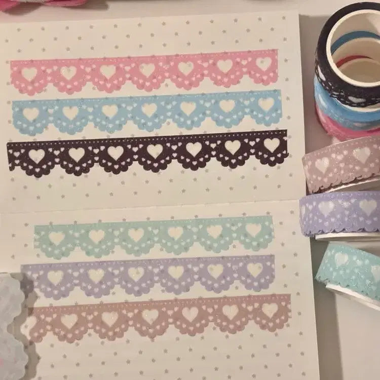 [BUNJANG] Haeflshop Glitter Washi Tape Set (3 Designs) / 해플샵 노트커튼 글리터 마테띵 3종