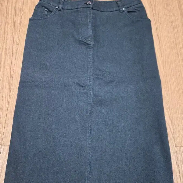 [BUNJANG] Jeil Pyeonghwa Watermelon Green Denim Long Skirt / 제일평화 수박색 데님 스커트