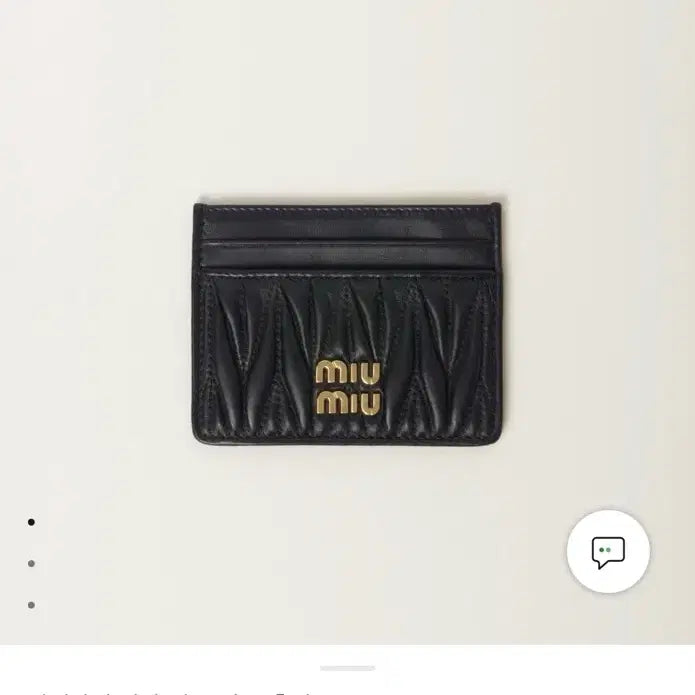 [BUNJANG] Miu Miu Matelassé Nappa Leather Card Holder / 미우미우 마테라쎄 나파 가죽 카드 홀더