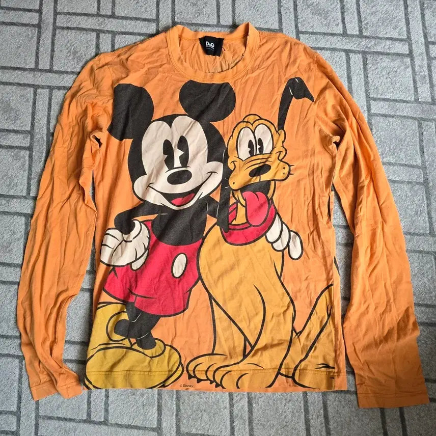 [BUNJANG] Dolce & Gabbana Disney Mickey & Pluto Collaboration Long Sleeve Shirt / 돌체앤가바나 미키마우스&플루토(Mickey&Pluto) 롱슬리브 46사이