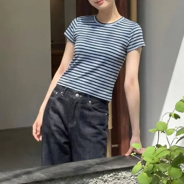 [BUNJANG] Tencel Cap Sleeve T-Shirt / [국내자체제착] 텐셀캡소매티