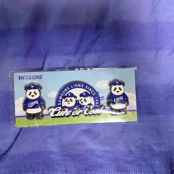 [BUNJANG] Samsung Lions Panda Magnet Set (3 Types) / 삼성 라이온즈 팬더 3동  마그넷  세트  바오패밀리 에버랜드