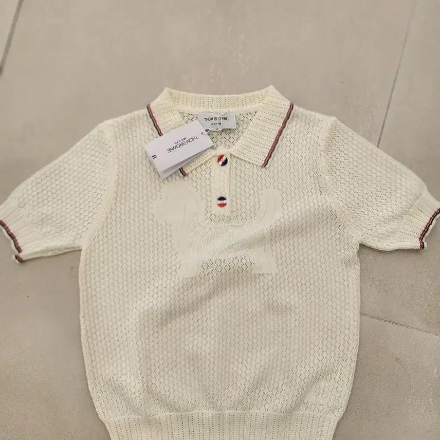 [BUNJANG] Imported Knit Short Sleeve T-Shirt Ivory / 수입의류) 삼선 니트 반팔 아이보리