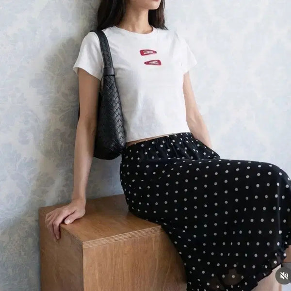 [BUNJANG] Candy Pin Crop T-Shirt / [국내자체제작] 캔디핀크롭티