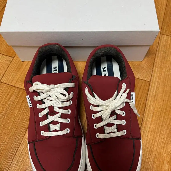[BUNJANG] SNEI Burgundy Sneakers Size 44 / 써네이 버건디 사이즈 44