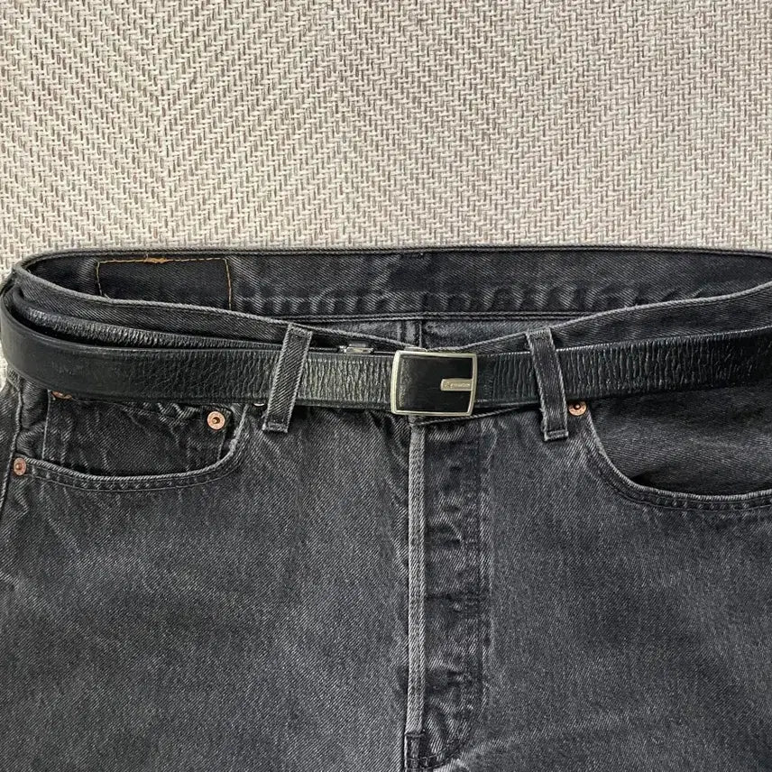 [BUNJANG] Vintage Aquascutum Metal Auto-Lock Buckle Belt / 빈티지 Aquascutum 메탈 오토락 버클벨트
