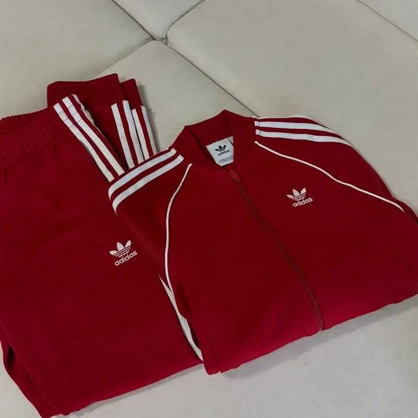 [BUNJANG] Adidas Training Tracksuit Set Red / 아디다스 트레이닝복 셋업 레드