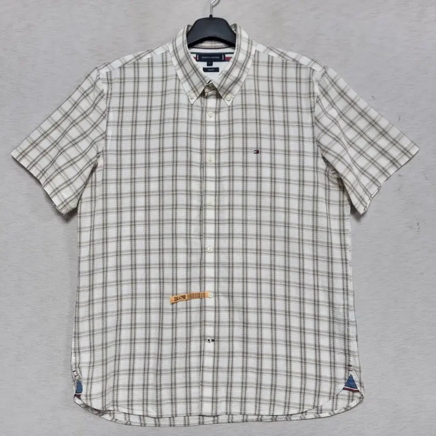 [BUNJANG] Tommy Hilfiger Check Short Sleeve Shirt Men's L / 타미힐피거 체크 반팔 셔츠 남자100사이즈ㅡ0416ㅇㅇ