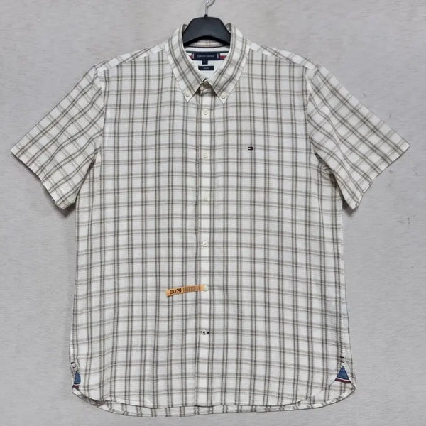 [BUNJANG] Tommy Hilfiger Check Short Sleeve Shirt Men's L / 타미힐피거 체크 반팔 셔츠 남자100사이즈ㅡ0416ㅇㅇ