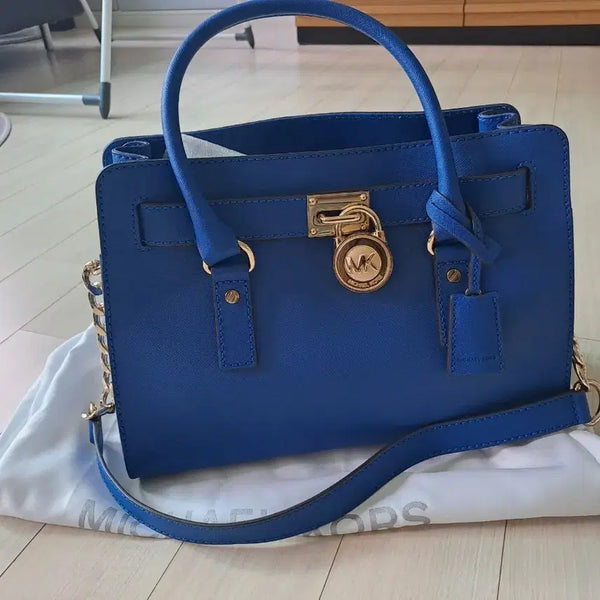 [BUNJANG] Michael Kors Saddle Bag Blue / 마이클코어스 새들백 블루