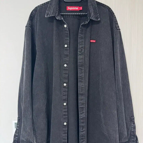 [BUNJANG] Supreme Small Box Logo Washed Black Shirt L / 24ss 슈프림 스몰 박스 셔츠 워시드 블랙 L