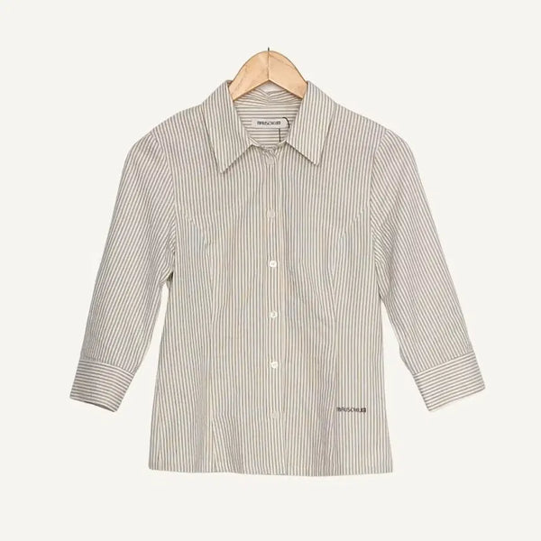 [BUNJANG] MAUSOLEUM Tailored Shirt Grey / MAUSOLEUM 마우솔레움 테일러드 셔츠 그레이 S_A354