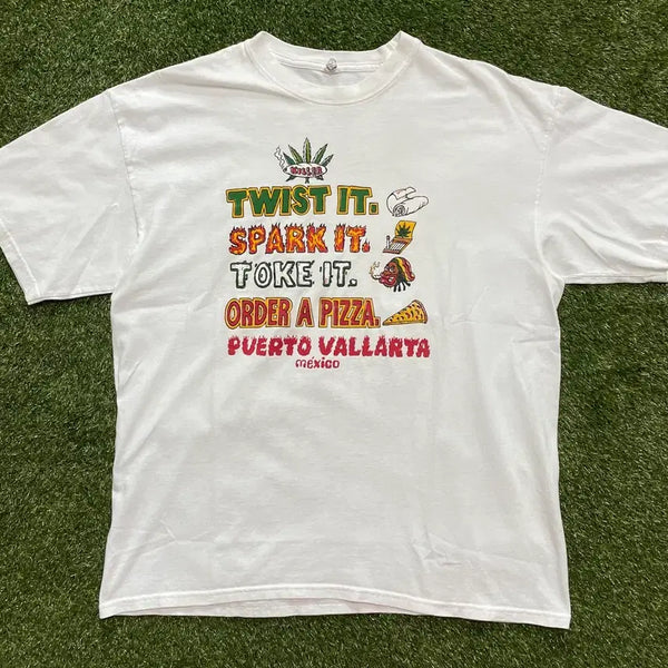 [BUNJANG] Vintage 90s Order Pizza T-Shirt / 90s 빈티지 오더 피자 티셔츠