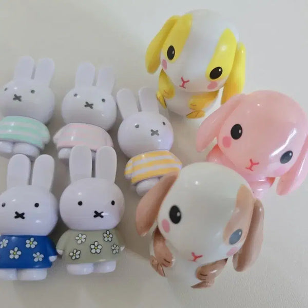 [BUNJANG] Miffy & Rilakkuma Tumbler Figure Bundle / 미피 피규어&롯삐오뚝이 일괄