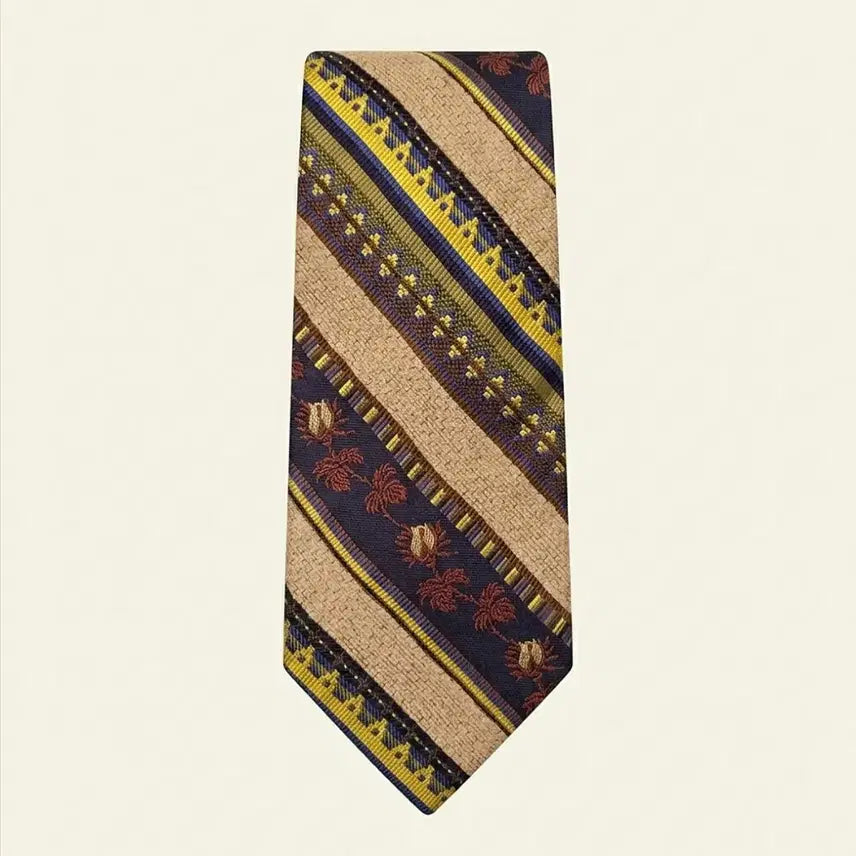 [BUNJANG] Kenzo Homme Vintage Ethnic Stripe Necktie / 정품 겐조 옴므 빈티지 에스닉 스트라이프 넥타이