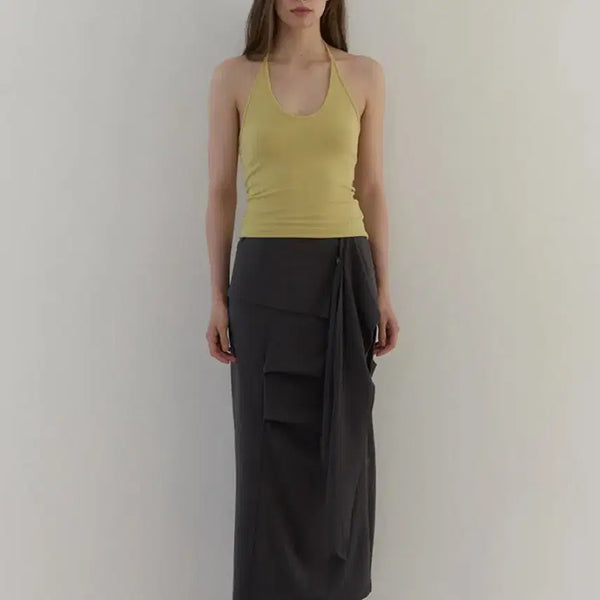 [BUNJANG] Asura TUK Wrap Skirt / 아수라 TUK WRAP SKIRT