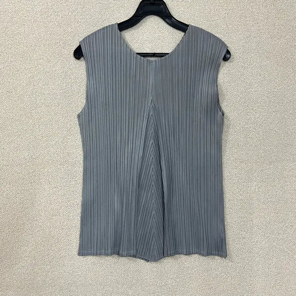 [BUNJANG] Issey Miyake Pleats Please Sleeveless Top Gray / (38)이세이미야케 플리츠플리즈 탑 그레이