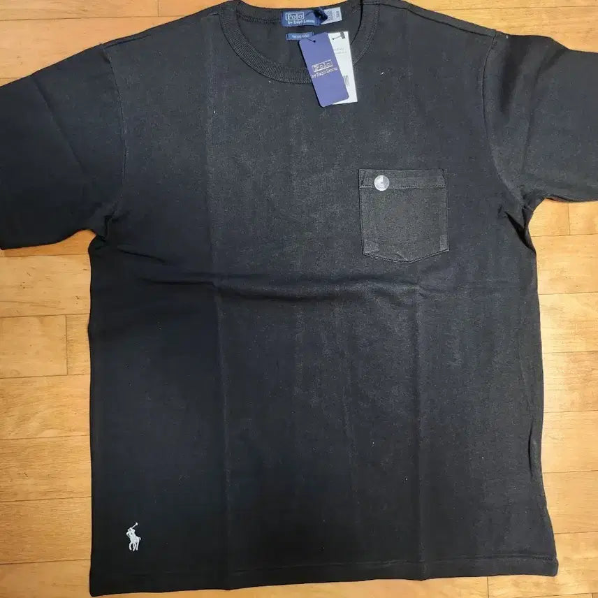 [BUNJANG] Polo Ralph Lauren Big Fit Jersey Pocket T-Shirt Black M / [새상품] 폴로 랄프로렌 빅핏 저지 포켓 반팔티 블랙 M