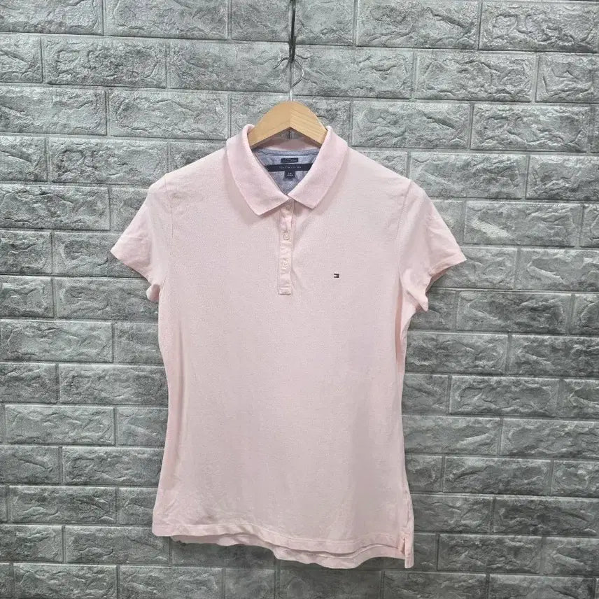 [BUNJANG] Tommy Hilfiger Women's Polo Shirt Pink Size 66-77 / 타미힐피거 여성 카라티 핑크  사이즈 66-77