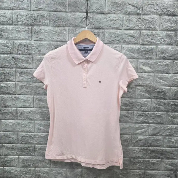 [BUNJANG] Tommy Hilfiger Women's Polo Shirt Pink Size 66-77 / 타미힐피거 여성 카라티 핑크  사이즈 66-77