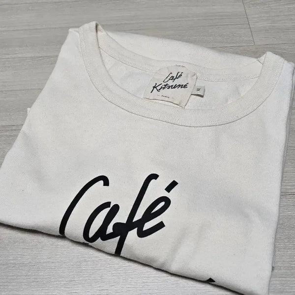[BUNJANG] Maison Kitsuné Café T-Shirt Oatmeal XL / 메종키츠네 카페 티셔츠 XL 오트밀