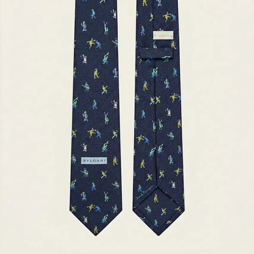 [BUNJANG] Bulgari x Davide Pizzigoni Seven-fold Tie (Clown Pattern) / 정품/최고급 불가리 x 다비데 피치고니 세븐폴드 넥타이 (광대패턴)