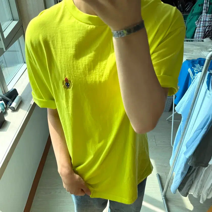 [BUNJANG] Heritage Floss Lime Short Sleeve T-Shirt XL / 헤리티지플로스 라임 반팔 티셔츠