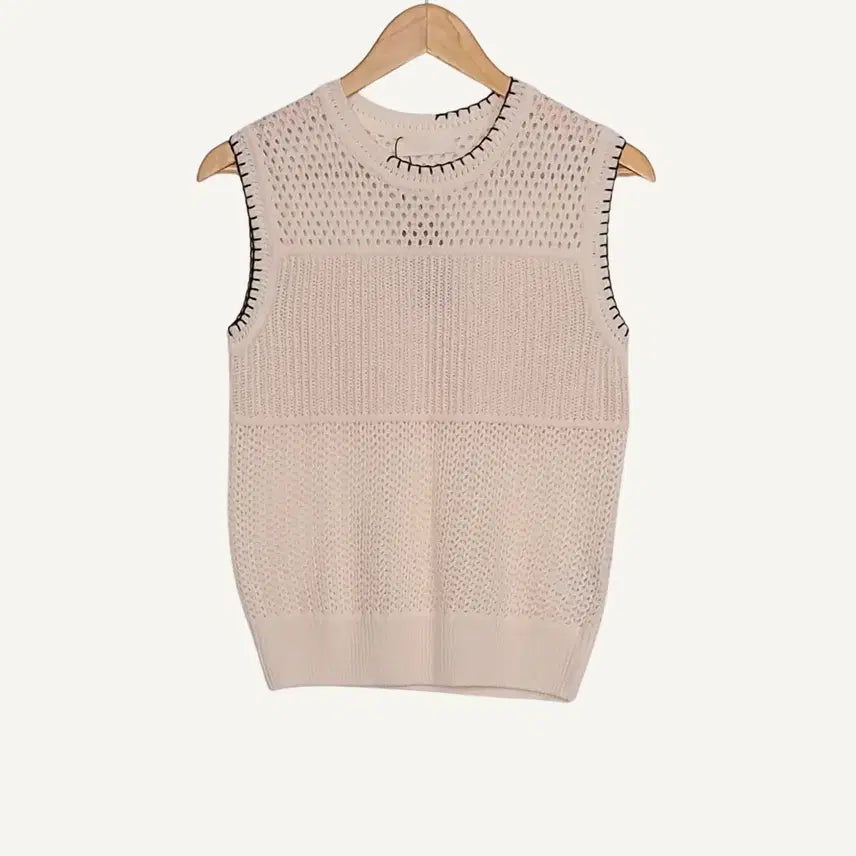 [BUNJANG] FRONTROW Punch Knit Vest / FRONTROW 프론트로우 펀칭 니트 베스트 XS_A404