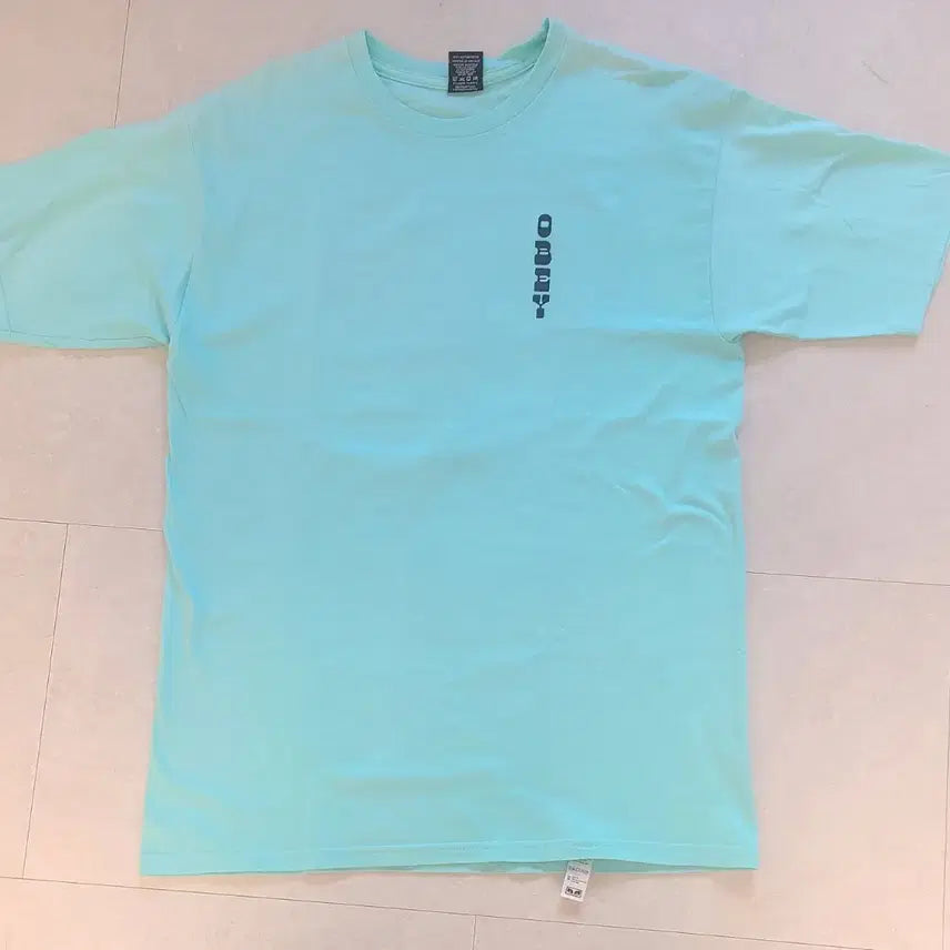 [BUNJANG] Obey Short Sleeve T-Shirt Mint / 오베이 반팔 티셔츠 민트 하늘색