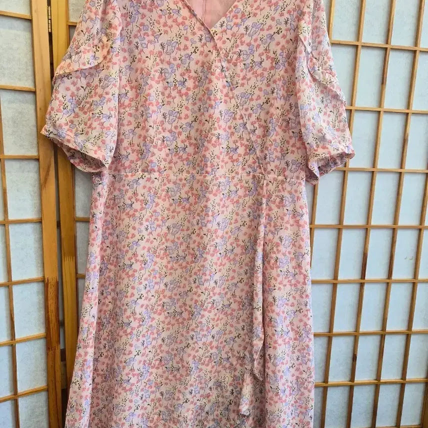 [BUNJANG] Olivia Hassler Long Dress Pink Floral Print Size 105 / 올리비아허슬러 롱원피스 105 2023