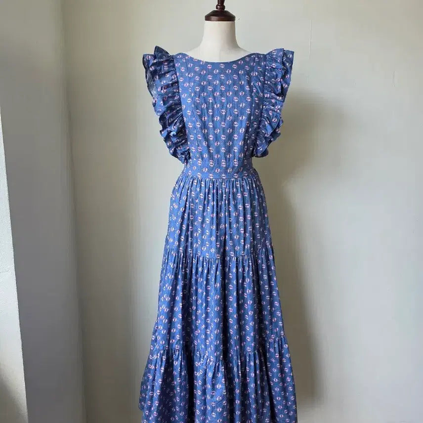 [BUNJANG] Flamingo Frill Long Dress / 세일)플라밍고 프릴 롱 원피스