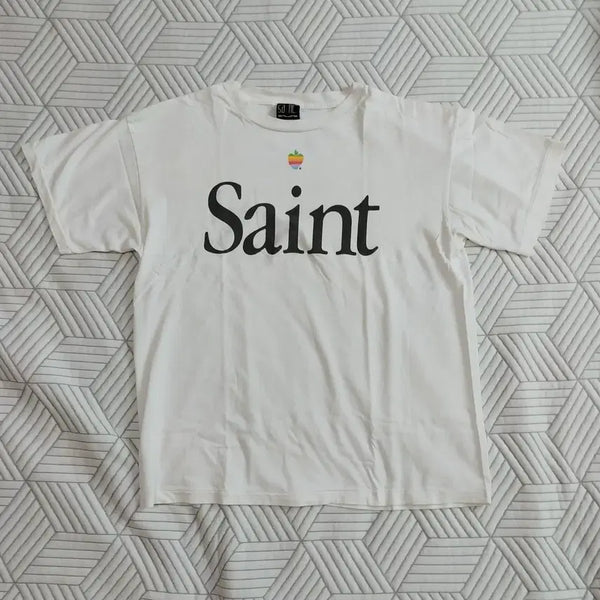 [BUNJANG] Saint Michael Apple White Short-Sleeve T-Shirt XL / (XL) 세인트미카엘 애플 화이트 반팔 티셔츠