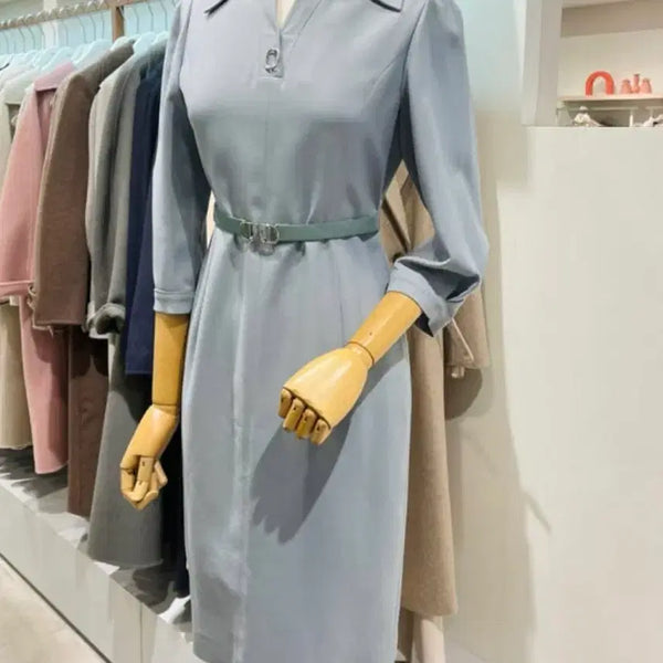 [BUNJANG] LINE Belted Dress / LINE 라인 벨트 원피스
