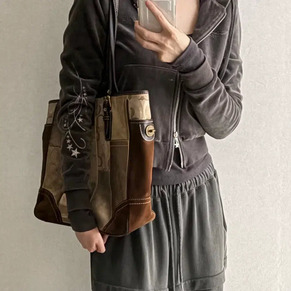 [BUNJANG] Coach Patchwork Shoulder Bag / 주말만)coach patchwork 빈티지 코치 가방 패치워크 숄더백