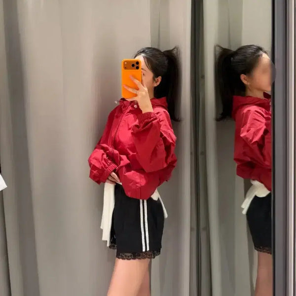 [BUNJANG] Zip-Up Jacket and Black Pants Set / 코디 세트