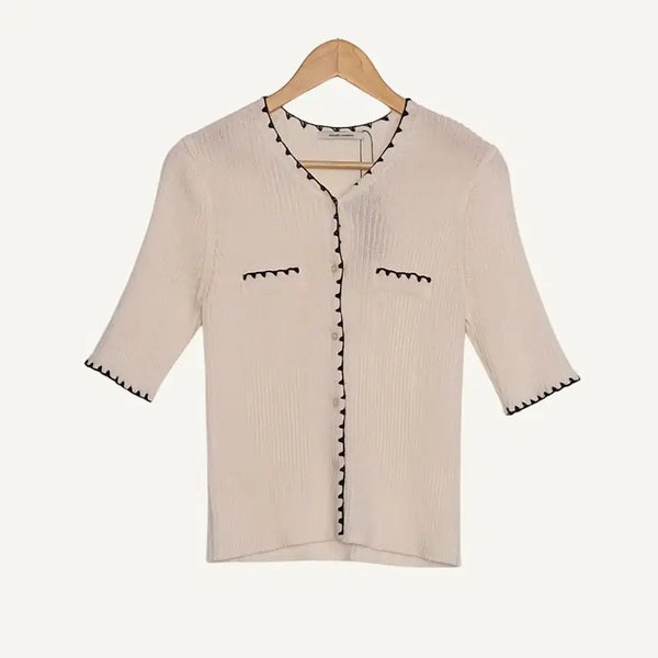 [BUNJANG] BEMUSE MANSION Linen Embroidery Cardigan / BEMUSE MANSION 비뮤즈맨션 린넨 자수 가디건 F_A413