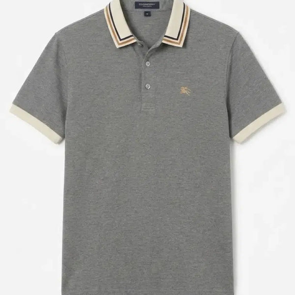 [BUNJANG] Burberry Grey Polo Shirt M / 버버리 그레이 폴로 카라티 셔츠 M