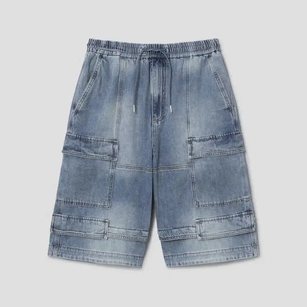 [BUNJANG] 26SS Denim Multi Cargo Shorts - Blue, Size 44 / 새상품)26SS 데님 멀티 카고 쇼츠 - 블루 44사이즈 팝니다