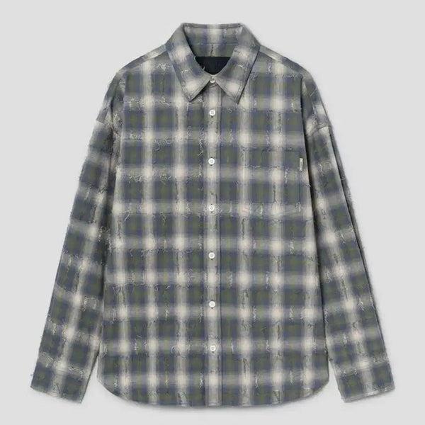 [BUNJANG] Juun.J 26SS Grid Needle Check Loose Fit Shirt - Green / 새상품) 26SS 준지 그리드 니들 체크 루즈핏 셔츠-그린 46 팝니다