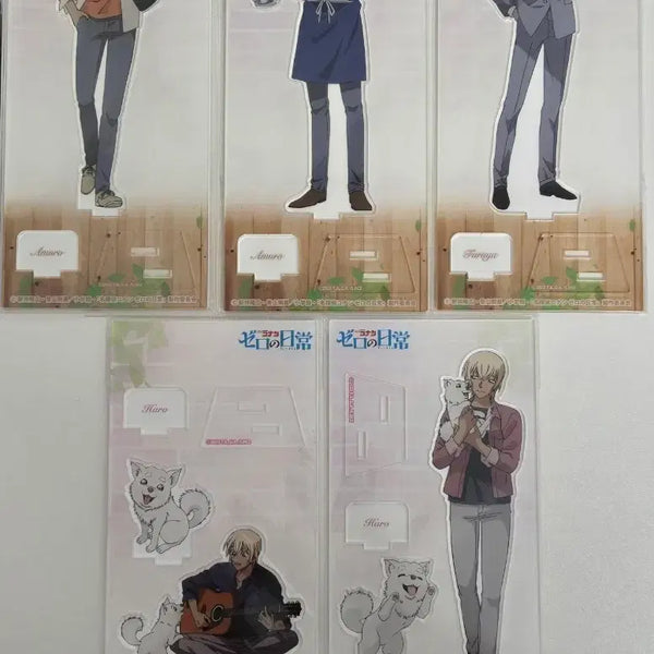 [BUNJANG] Detective Conan Amuro Tooru's Daily Life Acrylic Stand Bundle Set / 코난 아무로 제로의일상 아크릴스탠드 5개 일괄판매