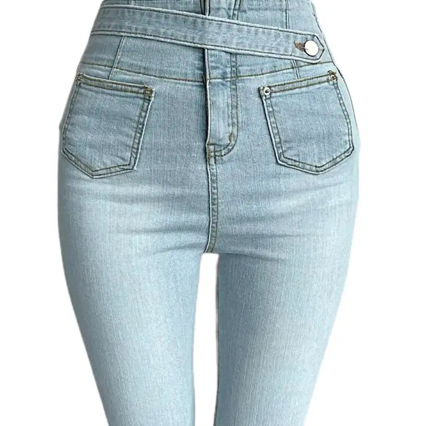 [BUNJANG] Light Wash High-Waist Bootcut Pants (Size S) / 연청 하이웨스트 부츠컷팬츠S