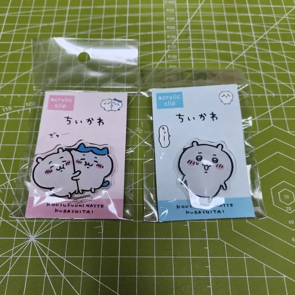 [BUNJANG] Cheekawa Hachiware Clip Set (2 types) / 먼작귀 치이카와 하치와레 클립 집게 2종 ㅡ 택1