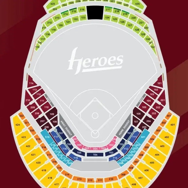 [BUNJANG] July 3rd Kiwoom vs Doosan Baseball Game - 3rd Base Dark Burgundy Seats / <최고명당> 7월 3일(금요일) 키움 두산 3루 다크버건디석 1~4연석